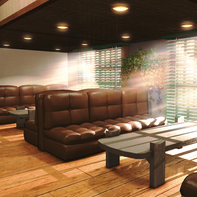 Hedge &amp; Cement Cafe ft. seating area