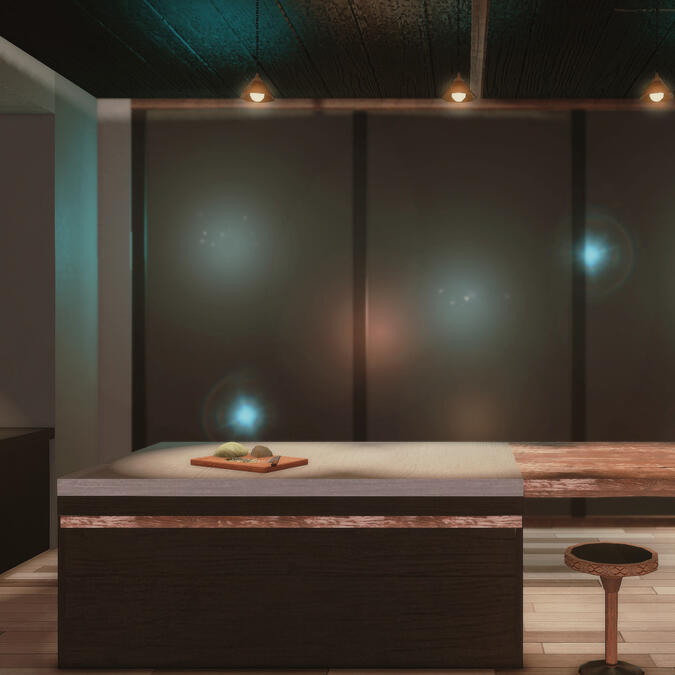 Midnight Residence ft. custom island & floor to ceiling windows