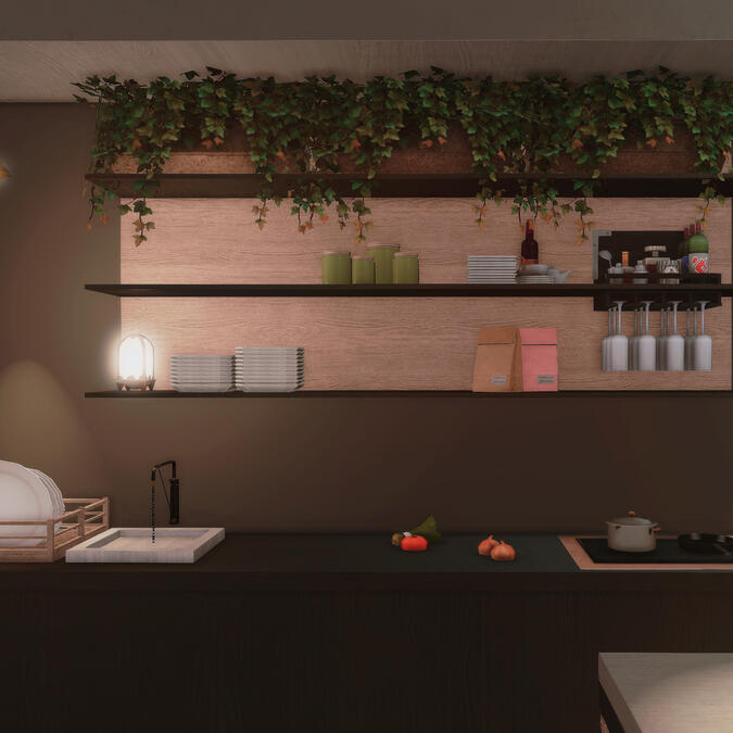 Midnight Residence ft. kitchen