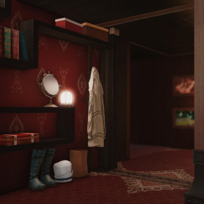 Burgundy Noir Bar ft. bedroom